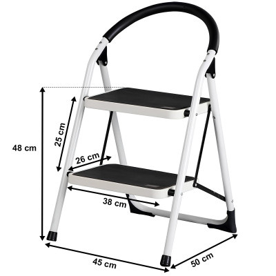 ALDOTRADE Schůdky ocelové Klapp 2 skládací protiskluz.